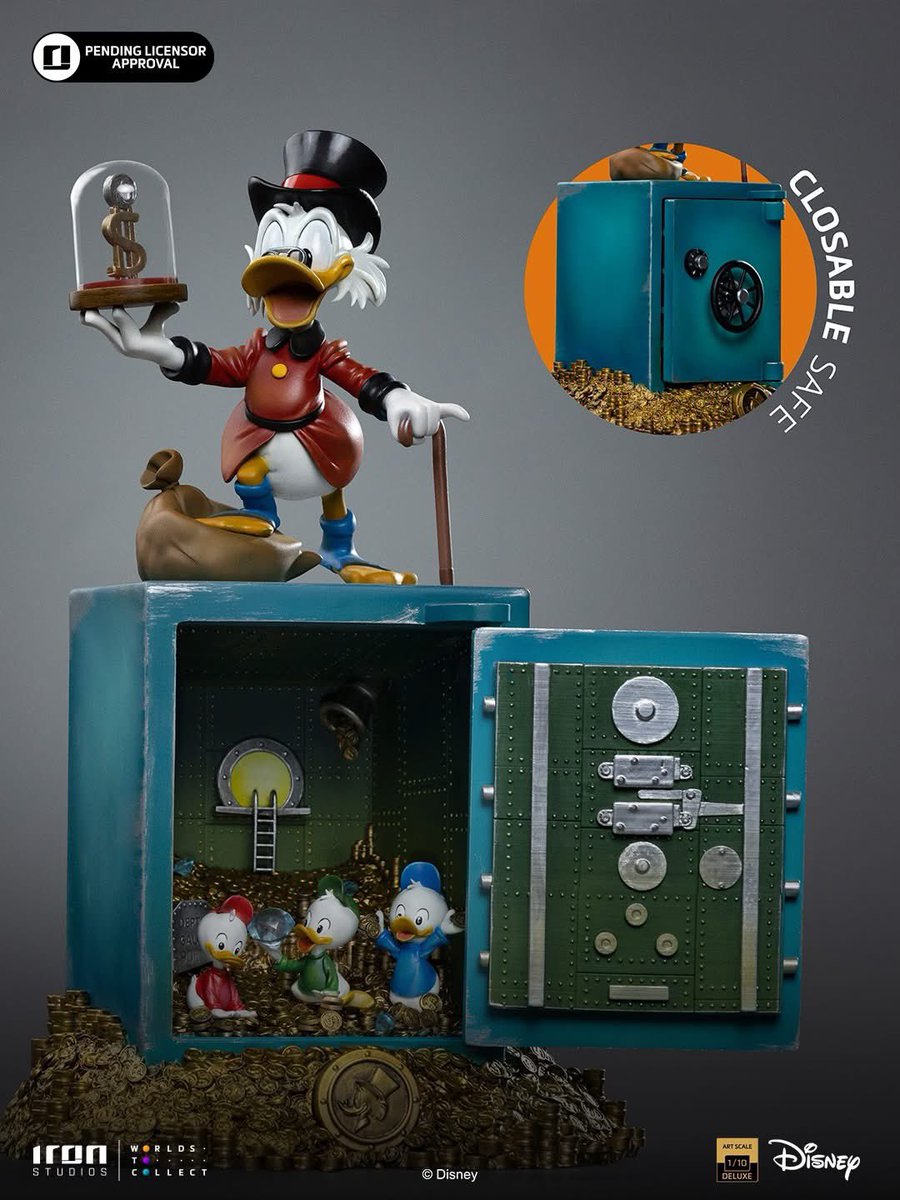 DuckTalks's tweet photo. Uncle Scrooge McDuck and Nephews- DuckTales - Art Scale 1/10 Deluxe Edition ($699.99)- by @IronStudios is available to preorder at Entertainment Earth https://t.co/OGQ4u6Cbiu https://t.co/e7ddwe05QL