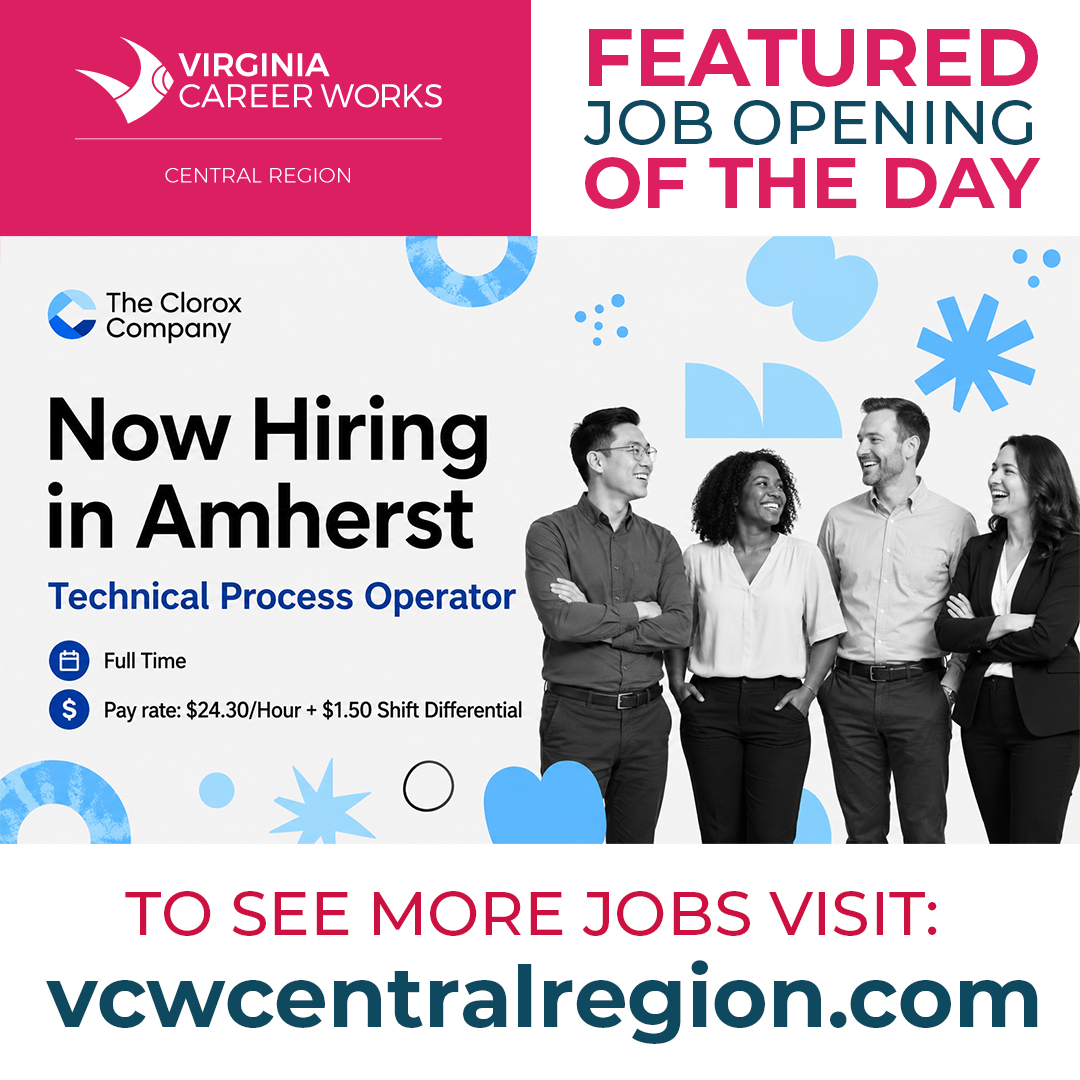 vcwcentral's tweet photo. NEW OPENING IN AMHERST: @CloroxCo is @hiring a full-time Technical Process Operator to work a rotating shift at its Glad manufacturing plant. Pay rate is $24.30/Hr + $1.50 Shift Differential . Apply at: https://t.co/TnU9YqEF01 https://t.co/P4xJQPH1dg