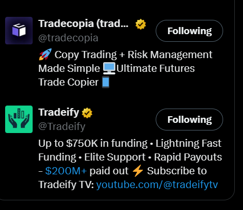 PropfirmProfit's tweet photo. @tradecopia @Tradeify @lazovichunter @RetweetnStuff7 https://t.co/rzPfysvpO9