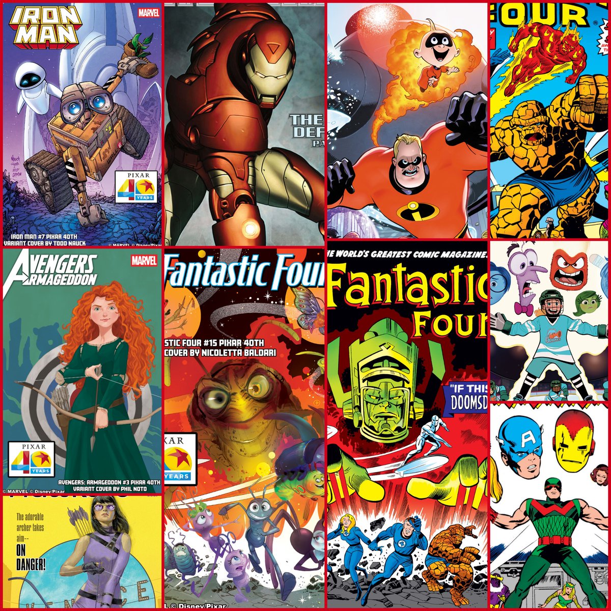 AIPTcomics's tweet photo. 🚀🎬 To infinity... and the Marvel Universe! 🎨✨

Marvel is celebrating Pixar's 40th anniversary with 11 all-new homage variant covers featuring characters from across Pixar's film library, reimagining iconic Marvel comic book covers.

First five here:
https://t.co/iPgPjTyvUN https://t.co/F4ndlgwUKl