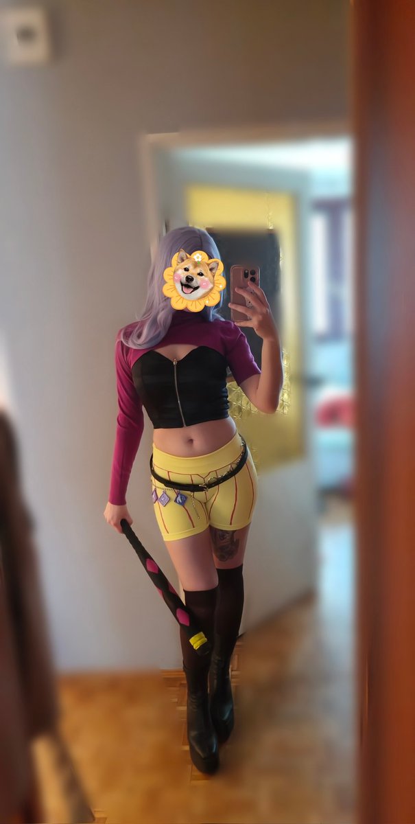 OneRe16's tweet photo. My Mina cosplay slowly coming along 🥹 I still need to paint all the details on her clothes https://t.co/buvv35KNzv