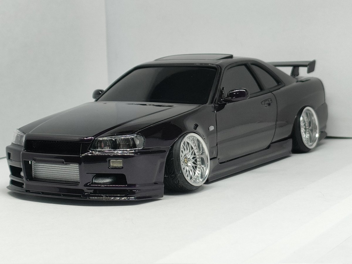 HFACTORY3's tweet photo. 実はタミヤ、アオシマ、フジミのサンコイチ
ほんでもってER34初製作
去年作ったやつだけど笑 https://t.co/x6ihjdBCWB