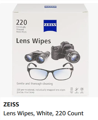 clockfort's tweet photo. (me, rebuying lens wipes because I'm almost out)

sane companies: we limit the number of product SKUs

Zeiss corporate: on amazon alone you can get packages 60,80,60x2 [aka 120],120,200,220,240,250,250[alt amount of isopropyl],400, and 600 count lens wipes https://t.co/BPwQiNzXL9