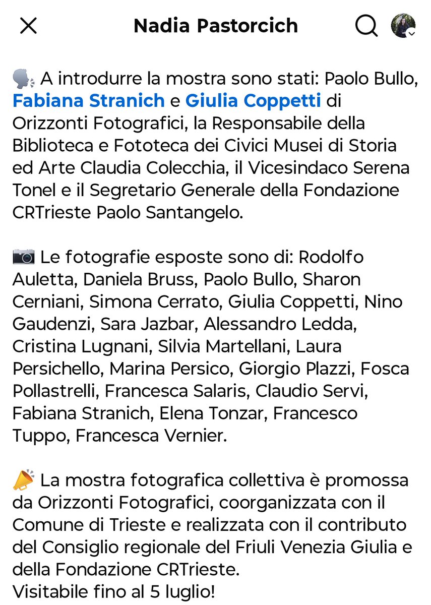 nadiapastorcich's tweet photo. 📸 L'importanza del fare quotidiano è stata messa in risalto da ventuno fotografi di Orizzonti Fotografici. 
Questo pomeriggio, nella Sala Leonor Fini, è stata inaugurata la mostra "Mestieri", nata da un'idea di Paolo Bullo.

Visitabile fino al 5 luglio! https://t.co/q8jgNJGsQM