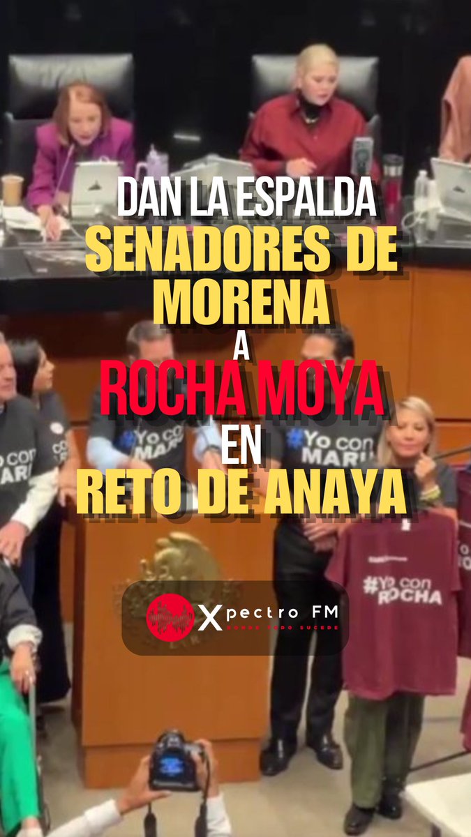 XpectroFM's tweet photo. 🚨Durante la sesión del Senado, declinaron el reto del PAN para mostrar apoyo público a Rocha Moya
💻 Lee la nota aquí: https://t.co/Id8IHXKpBN
cc: @CarlosLoret @lopezdoriga @AristeguiOnline @CiroGomezL @Adela_Micha @Milenio @Reforma @El_Universal_Mx @lajornadaonline @Excelsior https://t.co/1SpIZ3e0Xb