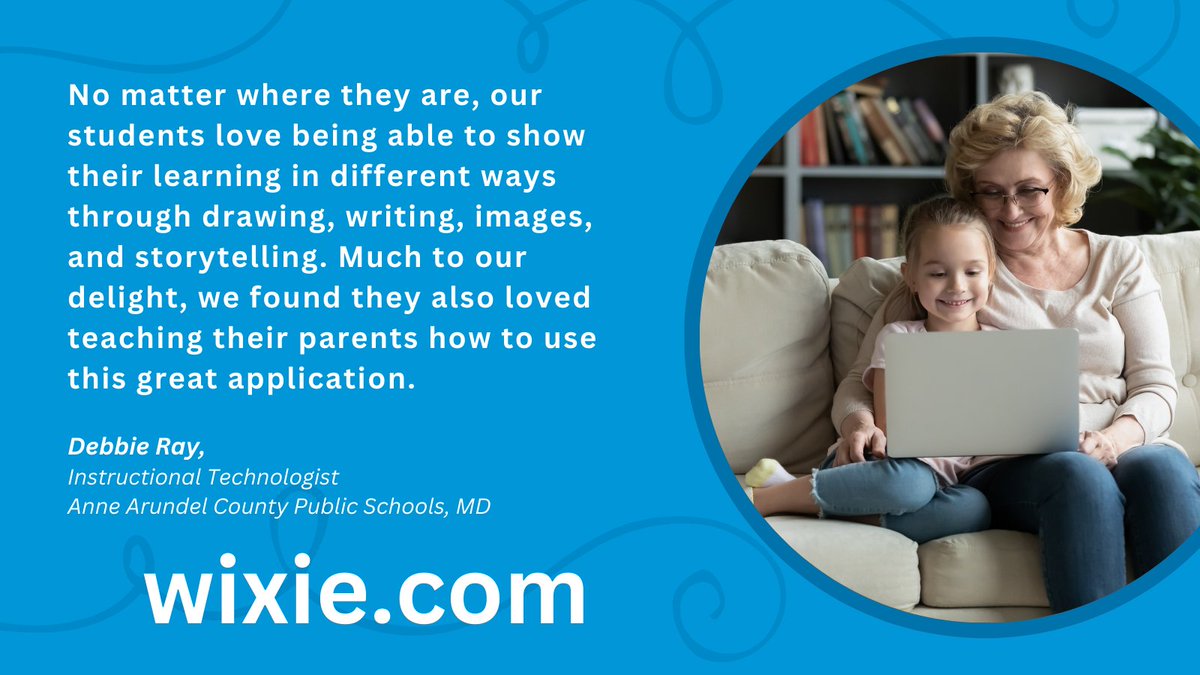 Tech4Learning's tweet photo. 💡  Learn how Anne Arundel County Public Schools used #Wixie to bridge in-classroom and at-home learning. 

https://t.co/vCPNxNR7Id https://t.co/AYAVpniPq8