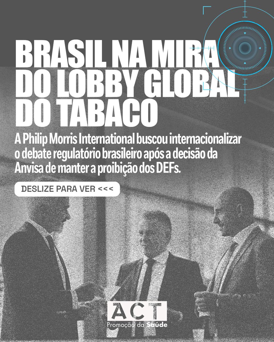 actbr's tweet photo. A ACT lançou no dia 26 de maio na @camaradeputados o relatório que revela como o Brasil tornou-se alvo de estratégias internacionais da indústria do tabaco para pressionar mudanças regulatórias sobre cigarros eletrônicos e produtos de tabaco aquecido.

Confira o fio e entenda. 🧶 https://t.co/h7Ft0DRyuw