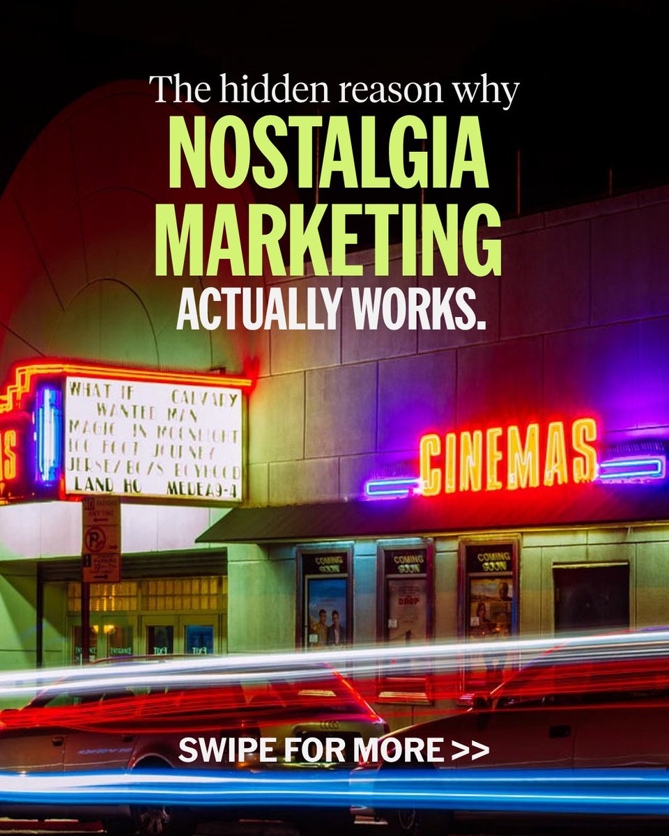 RMDAdvertising's tweet photo. Nostalgia is the heavy lifting.

People aren’t chasing “new.” They’re chasing feelings that remind them of simpler, more human moments.

More in our newsletter:
https://t.co/GOn3LdtDSw https://t.co/wOdPqo4ua0
