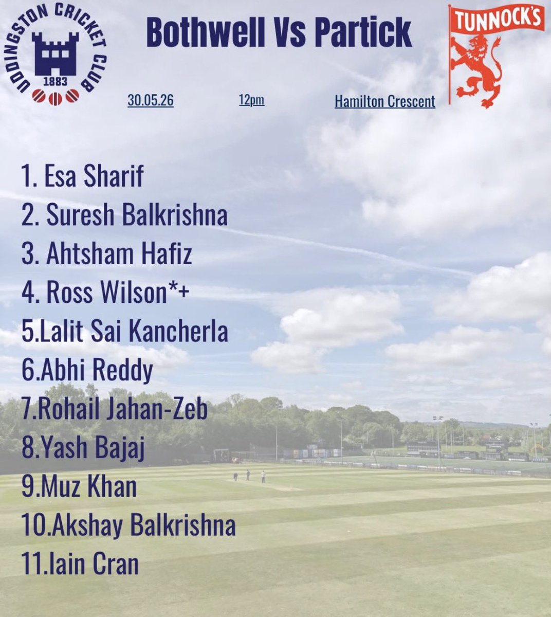 UddyCricket's tweet photo. After a nail-biter last night against West of Scotland in the Rowan Cup, where we snatched defeat from the jaws of victory, here’s some more positive news - our team sheets for this weekend! 

Good luck to all our teams!🙌

@CricketScotland @ScotlandEagles @IPL @ICC @WDCUTracker https://t.co/2cMbuoJdiM