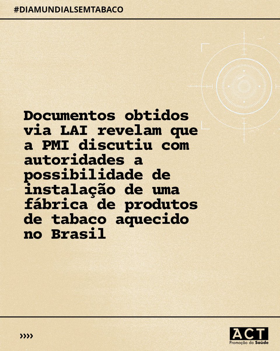 actbr's tweet photo. Além da pressão internacional, documentos obtidos via Lei de Acesso à Informação revelam reuniões entre representantes da indústria do tabaco e autoridades do MDIC p/ discutir temas como produtos de tabaco aquecido, regulamentação, investimentos e instalação de fábrica no Brasil. https://t.co/uhMPndjRhg