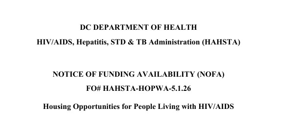 _DCHealth's tweet photo. Important funding opportunity to support rental assistance and  housing-related supportive services for eligible District and  Maryland residents living with HIV through the Housing Opportunities for People Living with HIV/AIDS program. Visit: https://t.co/yvedu7WR7C https://t.co/TWWLcNEMAA
