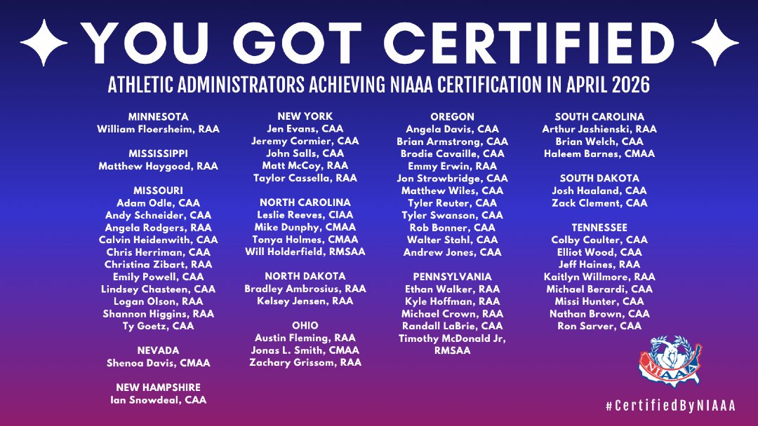 NIAAA9100's tweet photo. We had a big month in April – 164 of you got certified ✅ Congrats on taking the next step in your professional development and keep going!! #CertifiedbyNIAAA https://t.co/7AuPoB8SZK