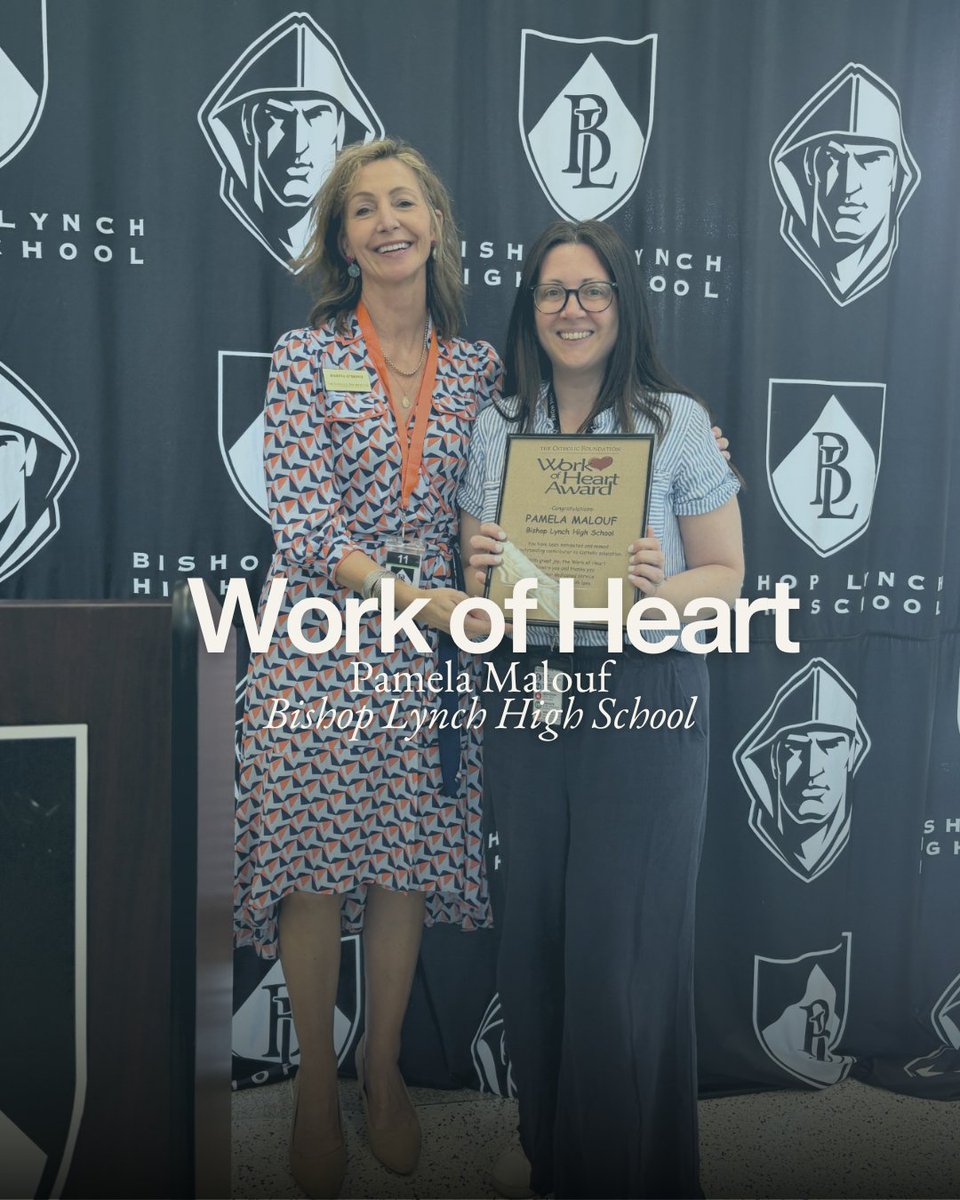 CatholicFnd's tweet photo. When life gets heavy, you remember those who were with you in the bad times, not just the good ones.

At @BishopLynch, Pamela Malouf has become that person for countless students and parents. And she's our newest #WorkOfHeartAward recipient!

Story: https://t.co/UUsr5ZrS4F https://t.co/eQyv45gq43
