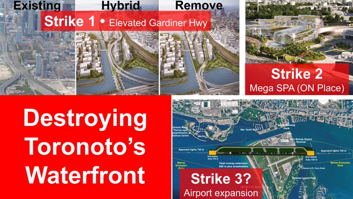 Penalosa_G's tweet photo. PM Carney: STOP this madness.
Economic dev. is when cities retain and attract best people.
How?
Making living Healthier &amp; Happier the easier choice.

Toronto needs the islands &amp; airport as PARK.
Make it a National Urban Park.
Do what is right.
For now: STOP the airport expansion! https://t.co/0j7ILgGwSK