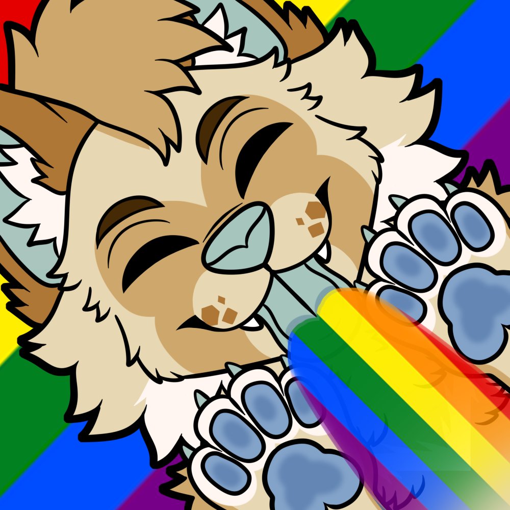 Draw4Coffee's tweet photo. Pride lick icon for Waffle! https://t.co/wpJ6icQJ56