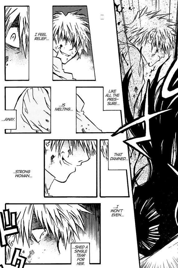 truthnjust's tweet photo. @M00nyIsExisting @museqmeg Not OP, but vol 7 shows young Vash being far more "stoic" than his brother. Knives expresses love and understanding for others, meanwhile Vash immediately reacts to the experiments on Tesla with hostility and hatred. If Rem didn't open up to him, he might have turned out worse. https://t.co/him50sTPWk