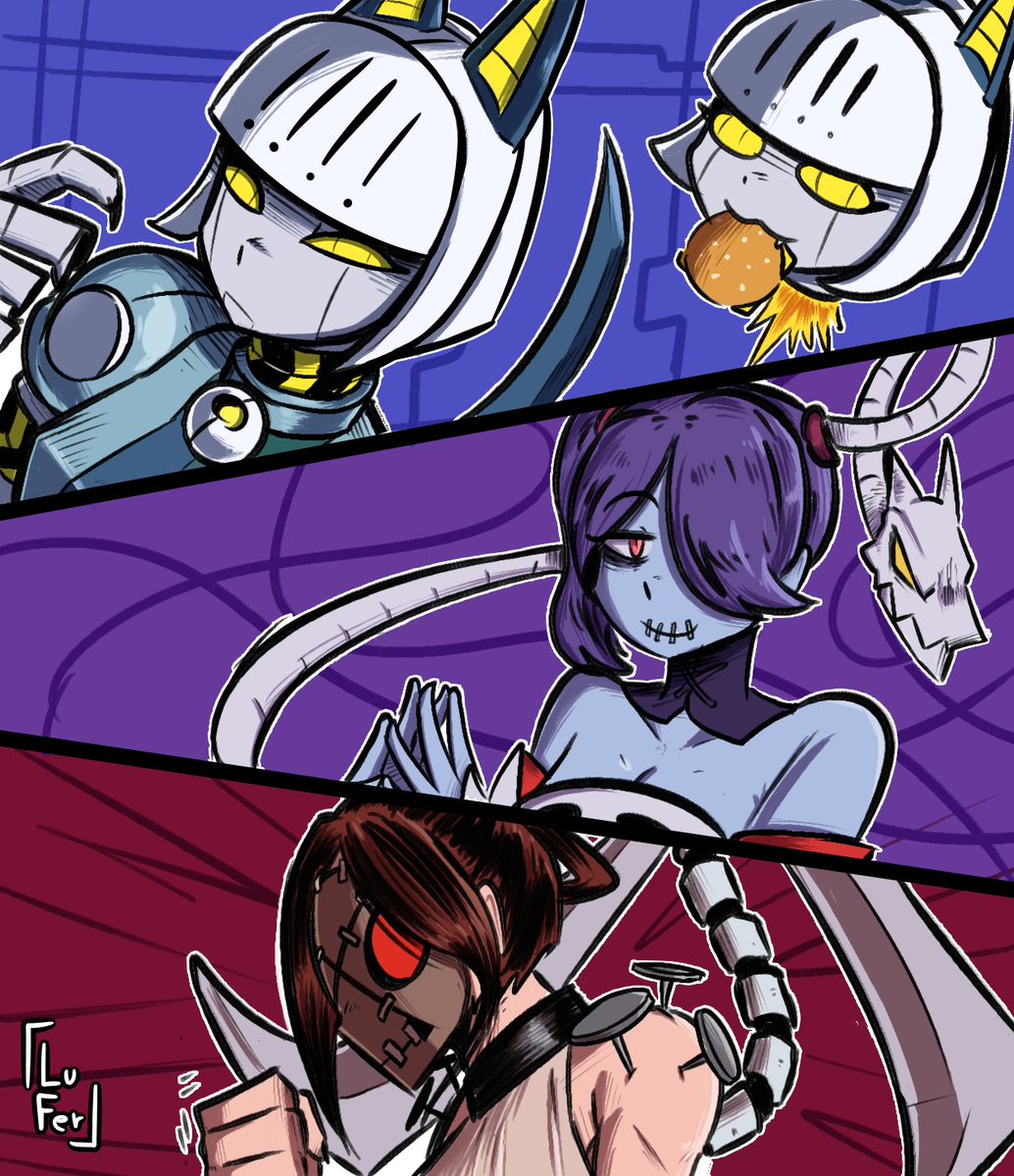 Fer_DrawZ's tweet photo. Unas calaca-morras para aliviar el alma -w-)b
#FanArt #Skullgirls https://t.co/LCxPV1c9Bm