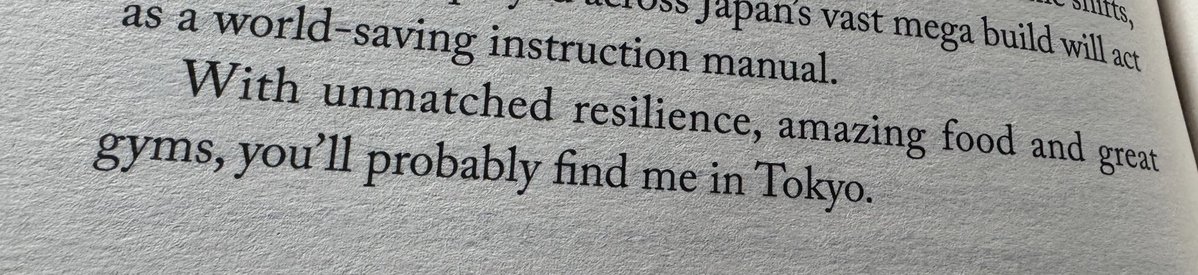 TheEdwardBrooks's tweet photo. “We’re here because the temperature, atmosphere, weather, gravitational pull and tectonic plates surfing on a bed of spinning molten rock allow us to be.” - @Fred_Mills 

My favorite quote from Mega Builds book so far. Also W for Tokyo. https://t.co/FsGcydC77u