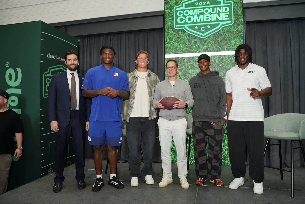 ChimeNewsroom's tweet photo. Last night in Jersey City, hundreds of families joined us for the Compound Combine — the first in a nationwide series of football-themed financial education community events that show why investing early matters and introduce families to
@TrumpAccounts.  

Honored to have Assistant Secretary Luke Pettit from @USTreasury join us. Professional football stars Garrett Wilson, Jaxson Dart, David Bailey, and Arvell Reese also participated and helped the kids through drills built around real financial lessons.  

Small steps, big future. Thank you @USTreasury @InvestAmerica24 @CouncilEconEd for partnering with us to bring financial literacy to communities across America. 🏈 

Learn more: https://t.co/I6EQTan434