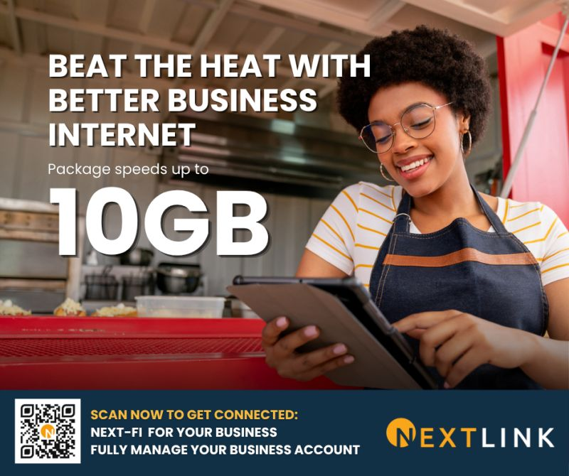 nxlink's tweet photo. Don't let the heat slow down your business. 🔥

Stay cool, stay connected with speeds up to 10GB. Switch to Nextlink Business Internet today! See how we can keep your business connected all summer https://t.co/nTVu1f7wqg

#BeatTheHeat #BusinessInternet #Nextlink https://t.co/EOCWa0LQ2X