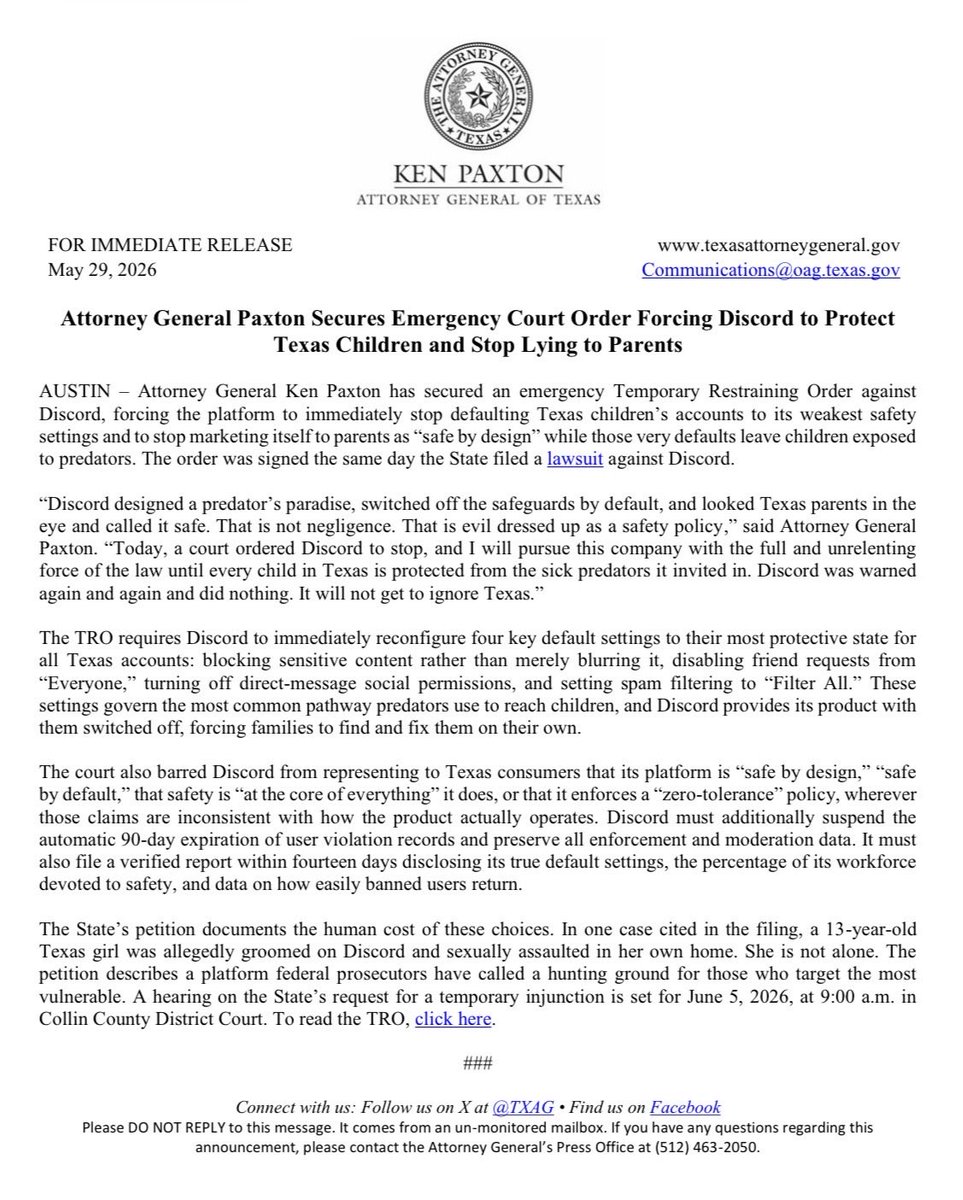 Attorney General Ken Paxton tweet media