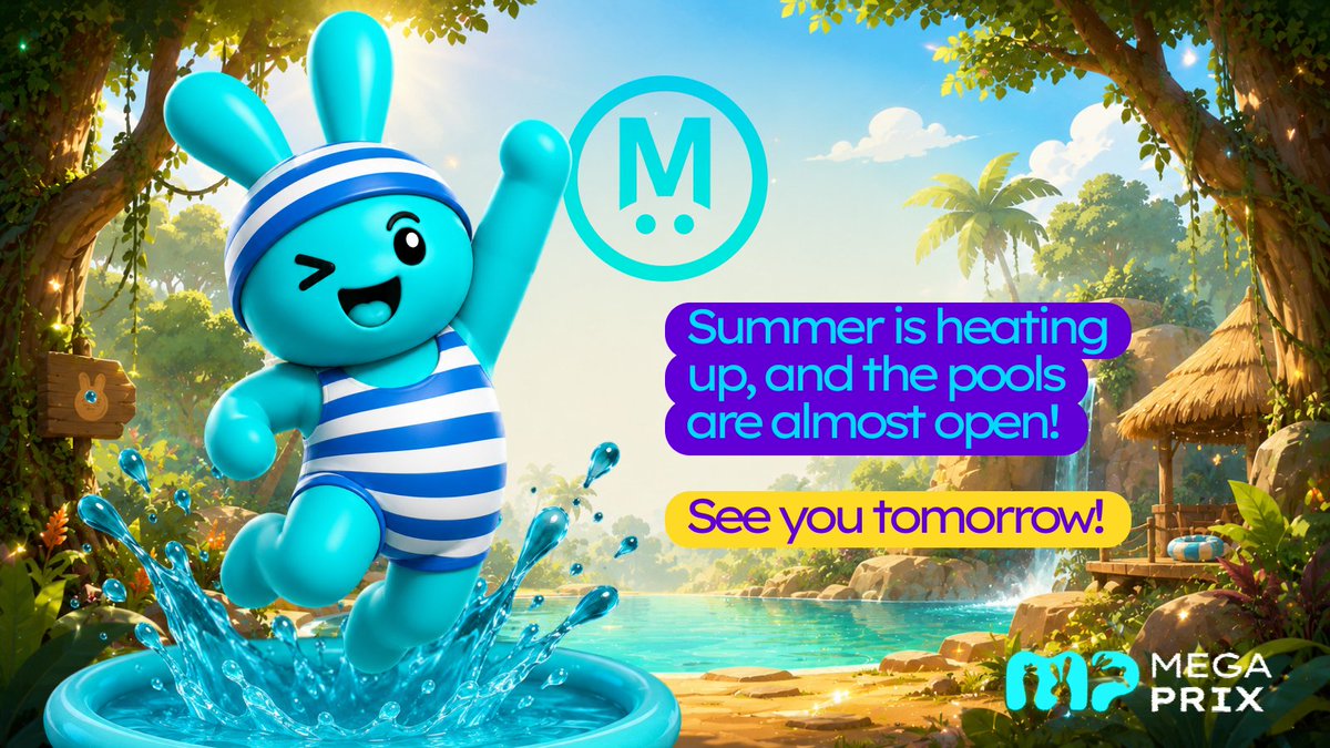 MegaPrix_xyz's tweet photo. Summer is getting hot and the pools are opening!. 
Launching tomorrow!

MegaPrix on MegaETH! https://t.co/yDcRPIbNeJ