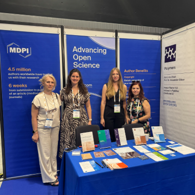 Materials_mdpi's tweet photo. 👉It was great to meet Prof. Cazan (GE of Polymers) and Prof. Andronic (EBM of Materials) at E-MRS earlier this week! 

#MaterialsScience #EMRS #MDPIMaterials #Conference #ConferenceBooth https://t.co/yQHwIEXfRz