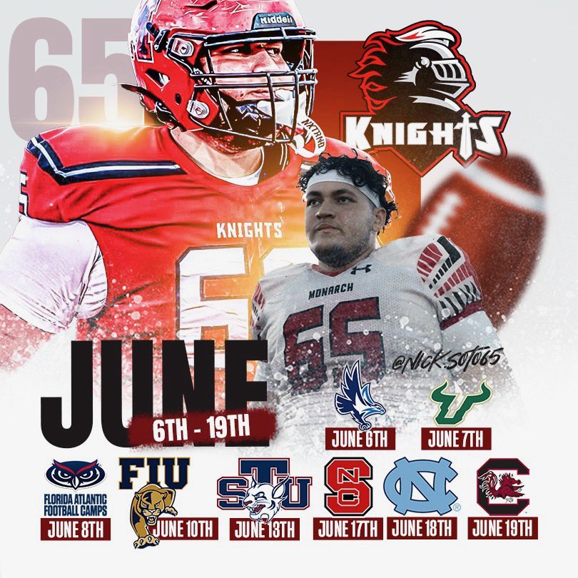 soto_nicho51558's tweet photo. Camp lineup Time to get to work!!!!💪@Coach_Mont70 @coach_davis @LawrenceBl83397 @larryblustein @MHS_Knights_FB @Oblock_Academy https://t.co/pASMrqUai0