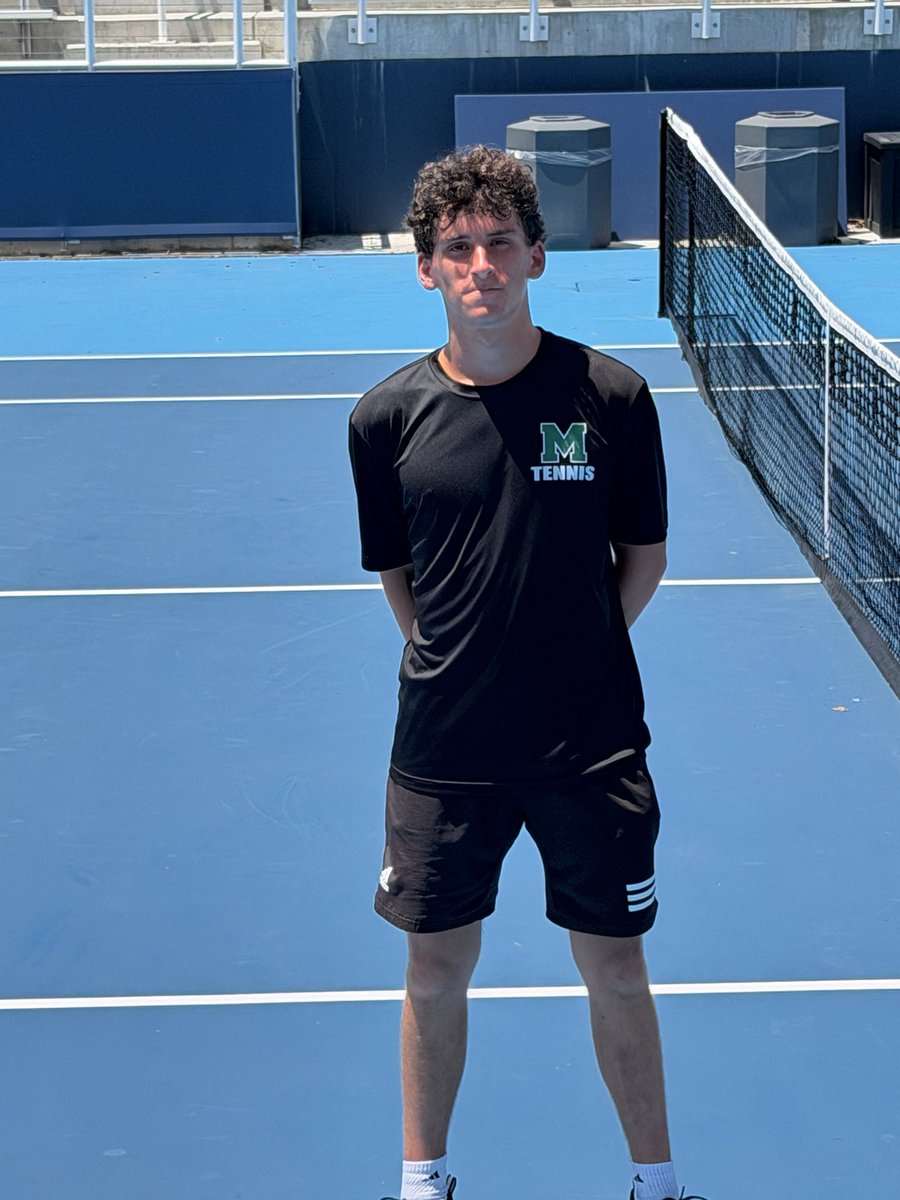 OhioTennisZone's tweet photo. Congratulations to Greg Bernadsky of Mason. He is the Division I State Singles Champion. He defeated Sylvania Southview’s Landon Vens, 6-0, 7-6. https://t.co/ovE1vttBpw