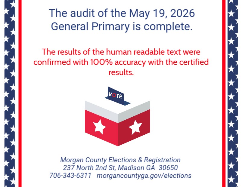 MorganCoVotes's tweet photo. The audit of the May 19th General Primary is complete. The audit 100% verified the certified results.

Thank you to the poll workers who helped complete the audit!  ❤️🤍💙 
#MorganVotes https://t.co/GF5OnbU1sj