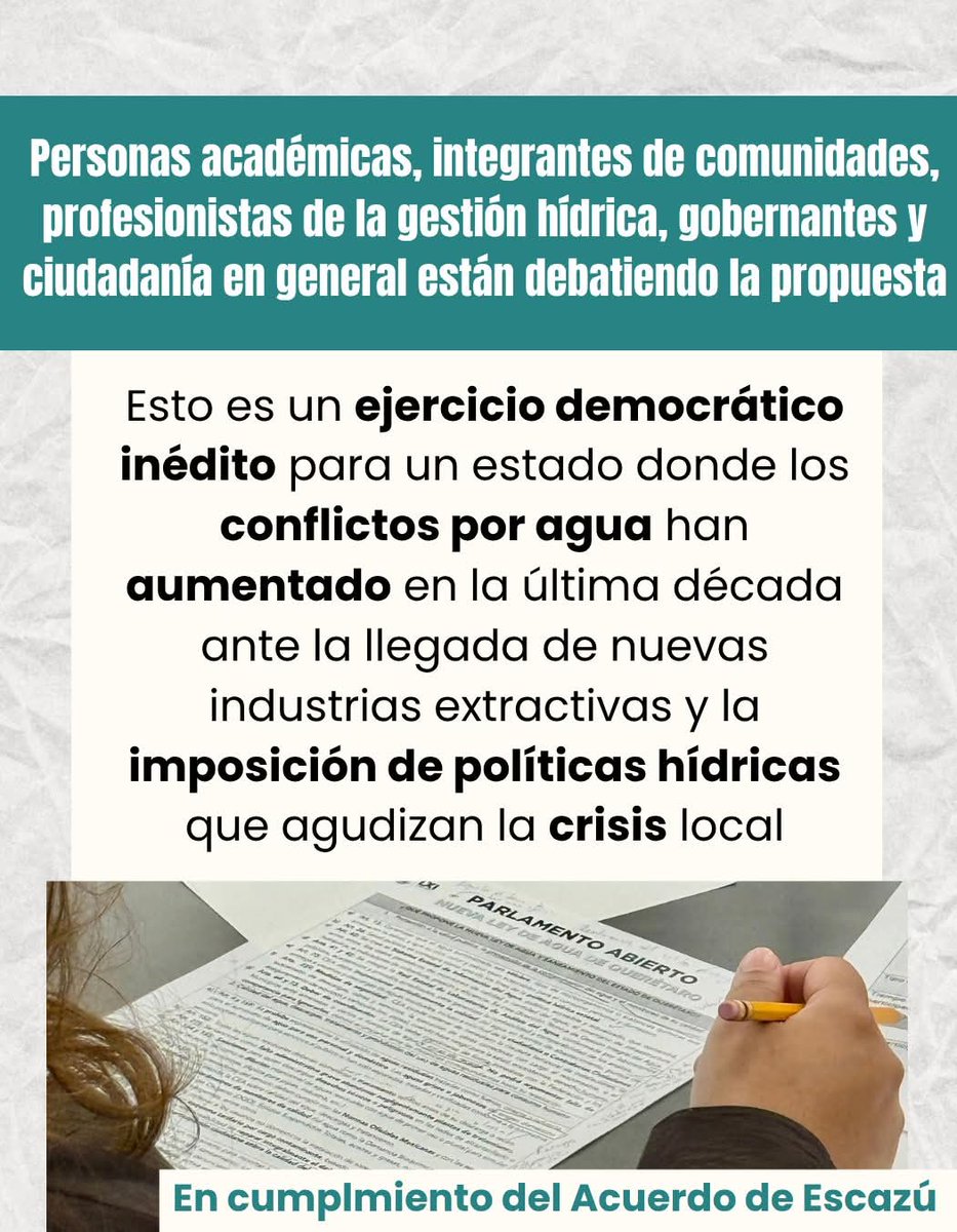EspacioOsc's tweet photo. 🔴 Nos sumamos, junto a más de 70 redes y organizaciones internacionales, nacionales y locales, al rechazo de las declaraciones estigmatizantes contra la movilización por el agua en #Querétaro.

https://t.co/mlMJBmptvB

1/2 🧵 https://t.co/xzahsVAElv