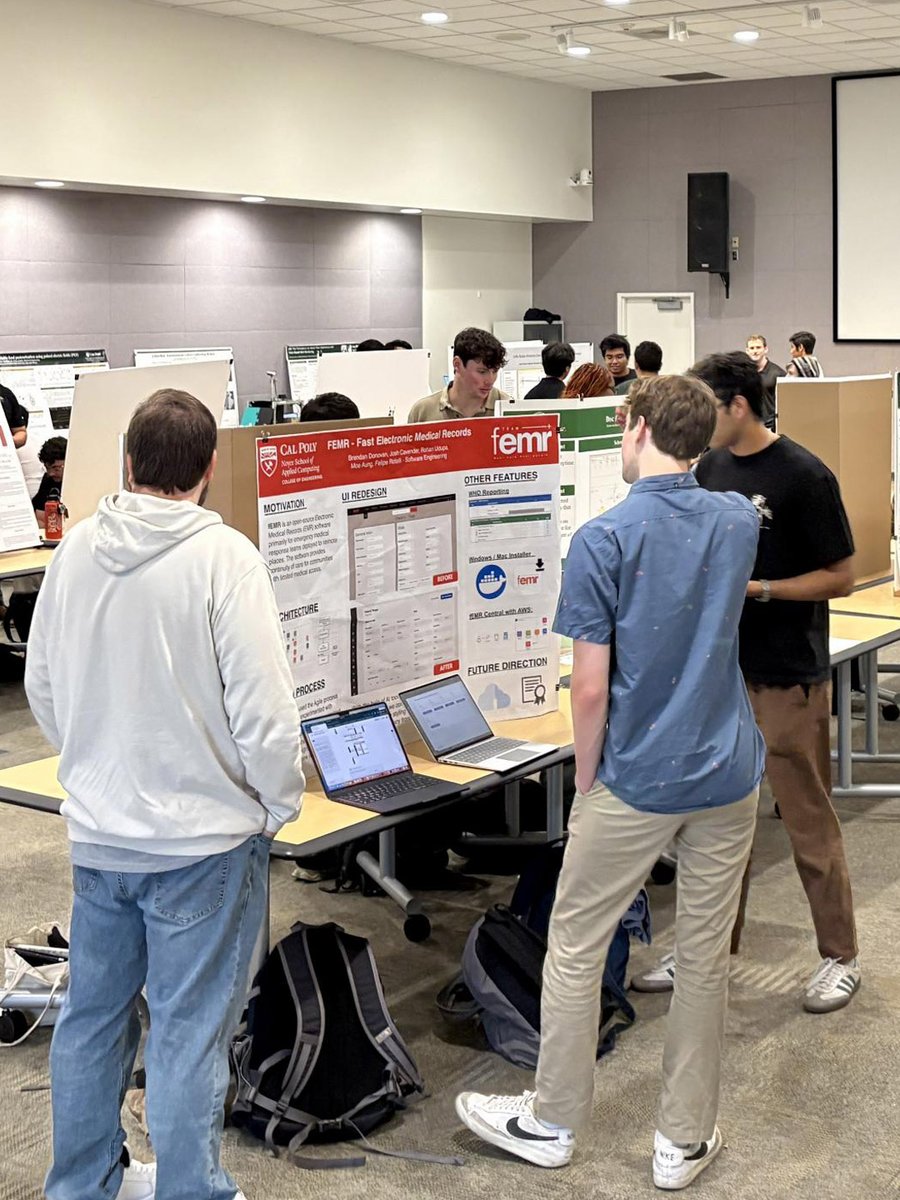 PolyEngineering's tweet photo. There’s still time to check out Engineering Project Expo! Students are showcasing projects they’ve spent the year designing, building and testing.

📍Engineering Plaza, Engineering IV, ATL and Bonderson
🕒Until 3 p.m.

Stop by and meet more than 200 students behind the projects. https://t.co/ASNXQKm9Wb