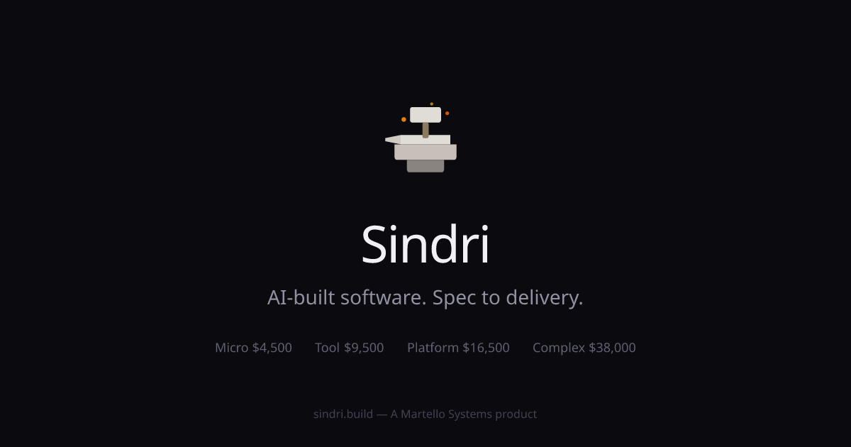Artie_Martello's tweet photo. I've created a new software-building service, Sindri.

If you have software you've always wanted created, an idea you've always wanted to realize, Sindri can do it for you. 

If you've ever been disappointed by promises from other AI builders, Sindri welcomes the challenge to outshine. 

Link is in my bio. Anyone wanting to earn affiliate commissions is welcome to reach out, too.