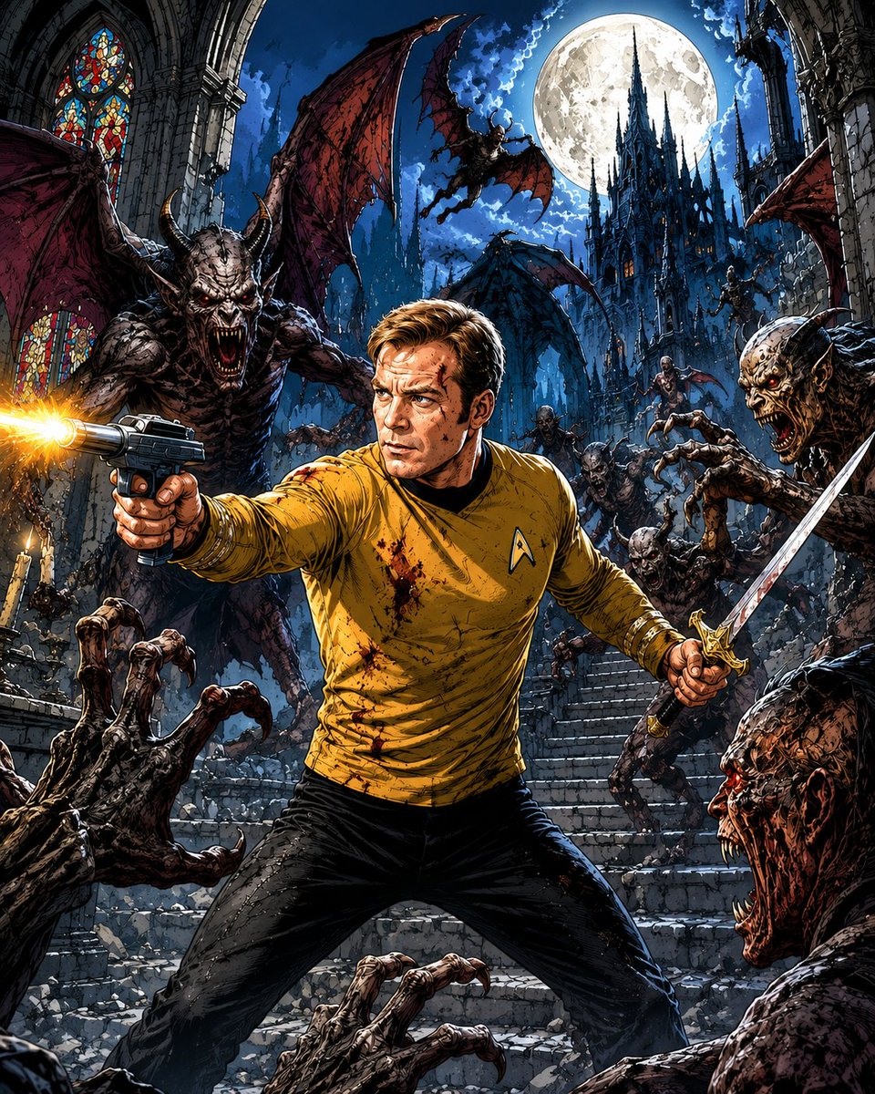 FSOCross's tweet photo. 🚀⚔️ When you've explored the final frontier... but Hell decides to invade.

Outnumbered. Surrounded. Out of options.

Yet some heroes don't back down when the darkness closes in. They stand their ground, face impossible odds, and remind us that courage isn't the absence of fear—it's fighting anyway.

Would you rather face a horde of demons or be stranded alone in deep space? 👇

🔥 Drop your answer in the comments!

#SciFi #DarkFantasy #GothicHorror #SpaceAdventure #EpicBattle #FantasyArt #HorrorArt #DigitalArt #GraphicNovel #Monsters #Demons #GeekCulture #NerdLife #SciFiArt #EpicHero
