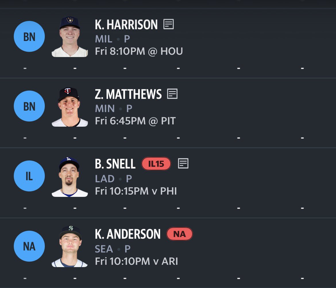 peterkrysso's tweet photo. @_MikeVA I feel like my starting pitching is a little fickle so trying to see if I can trade for someone with a higher floor. Thank you! https://t.co/0BUBcGbuZA