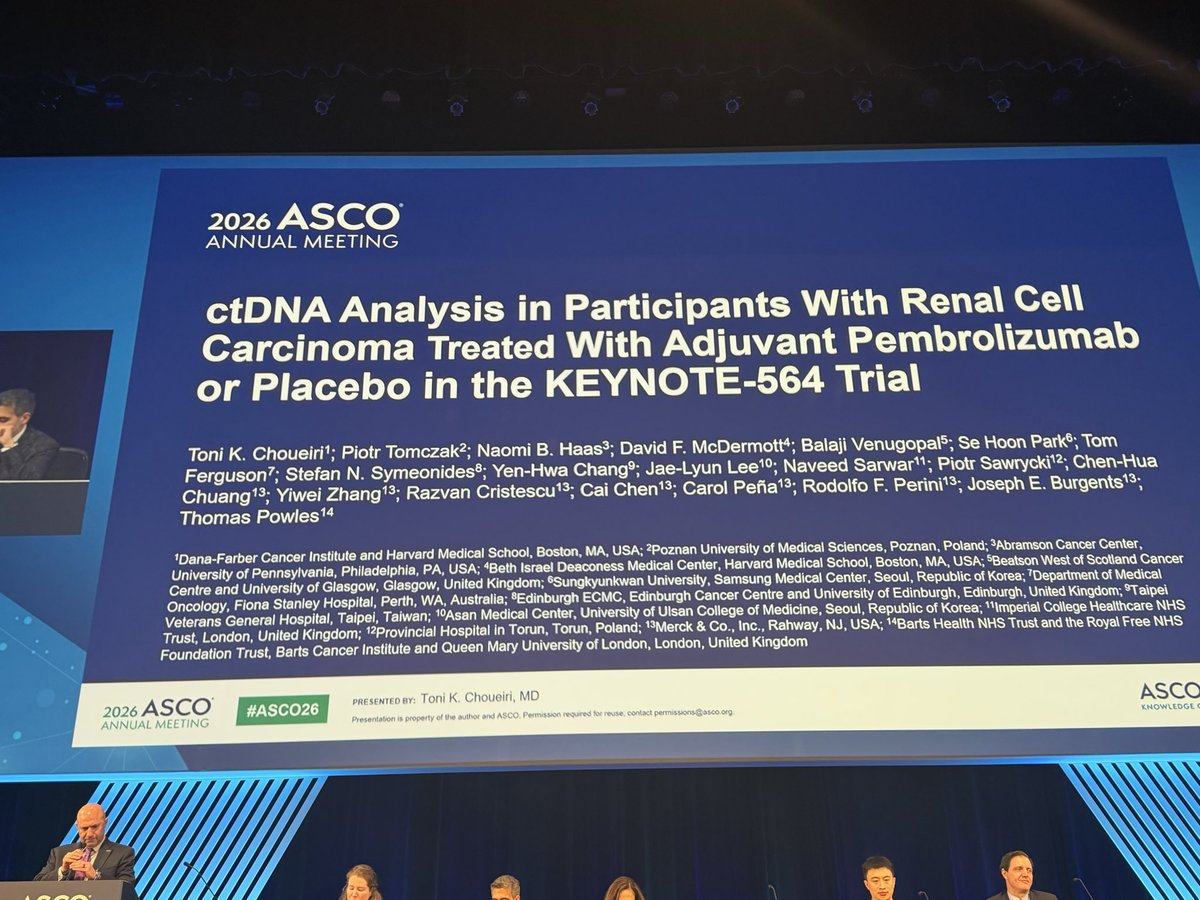 yekeduz_emre's tweet photo. #ASCO26 KEYNOTE-564 🧬ctDNA analysis: ctDNA positivity was prognostic, but sensitivity was low.

Useful biology, but not all assays are ready for clinical decision-making.

❓Would you act on ctDNA in adjuvant RCC today?

@DrChoueiri @DrYukselUrun @OncoAlert @NazliDizman  #KidneyCancer #GUonc #oncology @ONCOassist @AUC3_Official