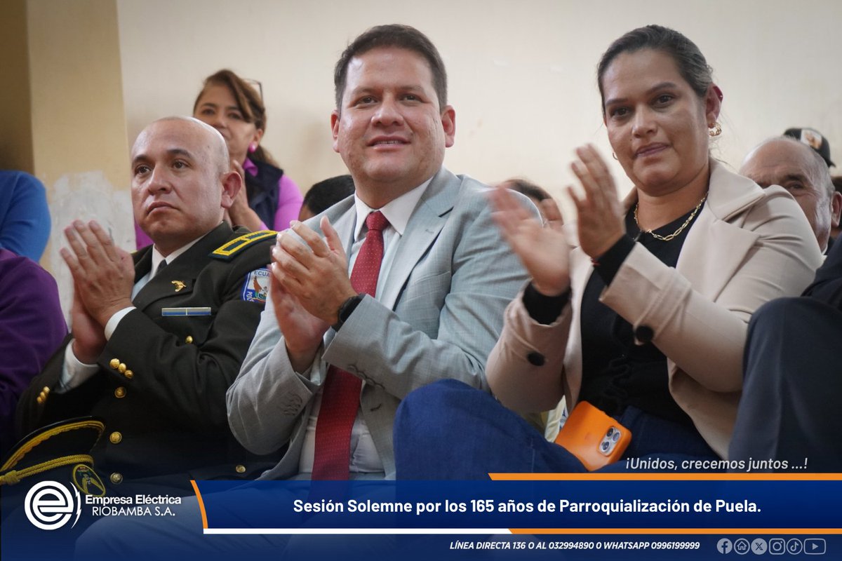 EERSA_EC's tweet photo. 𝐂𝐞𝐥𝐞𝐛𝐫𝐚𝐦𝐨𝐬 𝐣𝐮𝐧𝐭𝐨 𝐚 𝐏𝐮𝐞𝐥𝐚 𝐬𝐮 𝐡𝐢𝐬𝐭𝐨𝐫𝐢𝐚 𝐲 𝐭𝐫𝐚𝐝𝐢𝐜𝐢𝐨́𝐧🎊✨ | @Tony_Coronel gerente de #LaNuevaEERSA, acompañó a la ciudadanía y autoridades en la Sesión Solemne por la parroquialización, reafirmando el compromiso institucional de continuar trabajando en territorio por el desarrollo y bienestar de la parroquia ⚡🤝. 𝑭𝒐𝒓𝒕𝒂𝒍𝒆𝒄𝒆𝒎𝒐𝒔 𝒏𝒖𝒆𝒔𝒕𝒓𝒂 𝒄𝒆𝒓𝒄𝒂𝒏𝒊́𝒂 𝒄𝒐𝒏 𝒍𝒂𝒔 𝒄𝒐𝒎𝒖𝒏𝒊𝒅𝒂𝒅𝒆𝒔 𝒚 𝒂𝒑𝒐𝒚𝒂𝒎𝒐𝒔 𝒍𝒐𝒔 𝒆𝒔𝒑𝒂𝒄𝒊𝒐𝒔 𝒒𝒖𝒆 𝒖𝒏𝒆𝒏 𝒆 𝒊𝒎𝒑𝒖𝒍𝒔𝒂𝒏 𝒆𝒍 𝒑𝒓𝒐𝒈𝒓𝒆𝒔𝒐 𝒅𝒆 𝒏𝒖𝒆𝒔𝒕𝒓𝒂 𝒑𝒓𝒐𝒗𝒊𝒏𝒄𝒊𝒂 🗻✅.