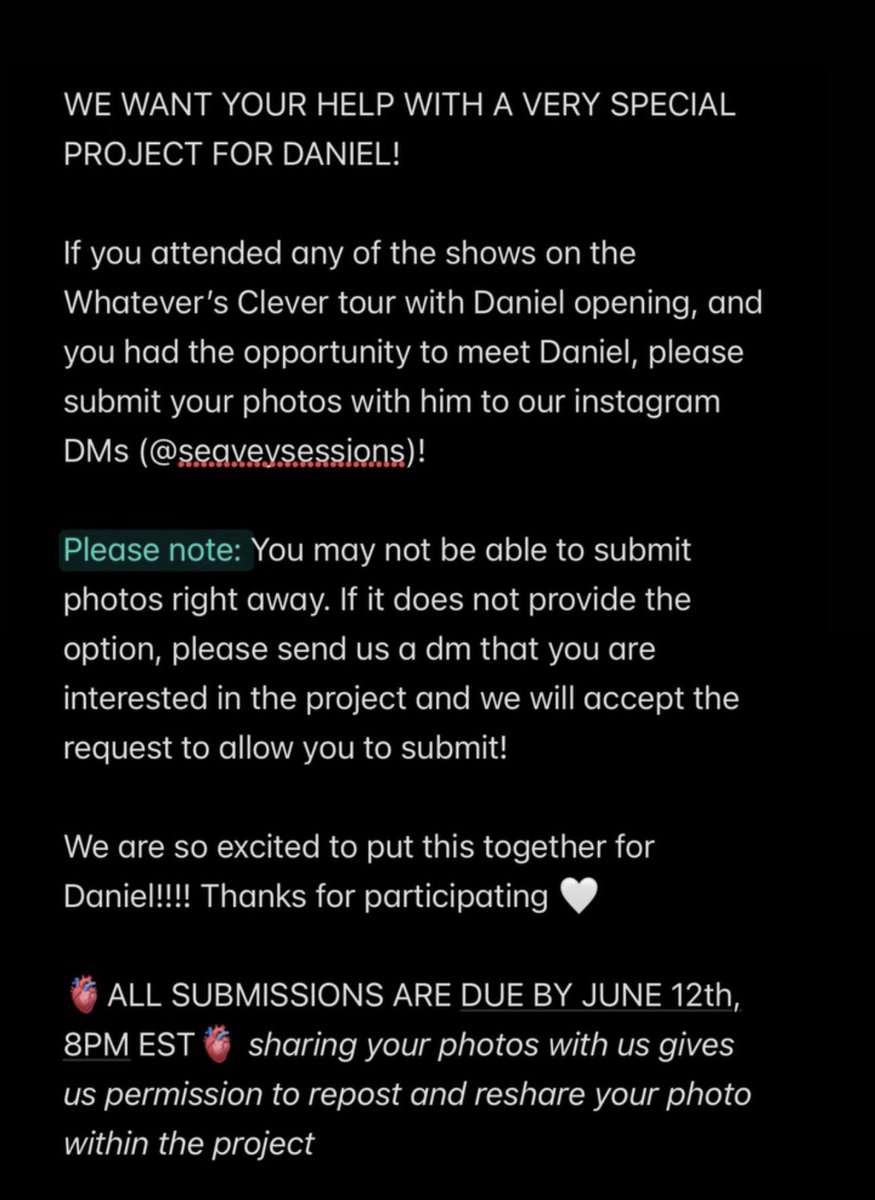 THEOLDERYOUGET's tweet photo. heads up if you met daniel on the whatevers clever tour!!!!! tell a friend to tell a friend!!!! https://t.co/IG5CXrEAcx