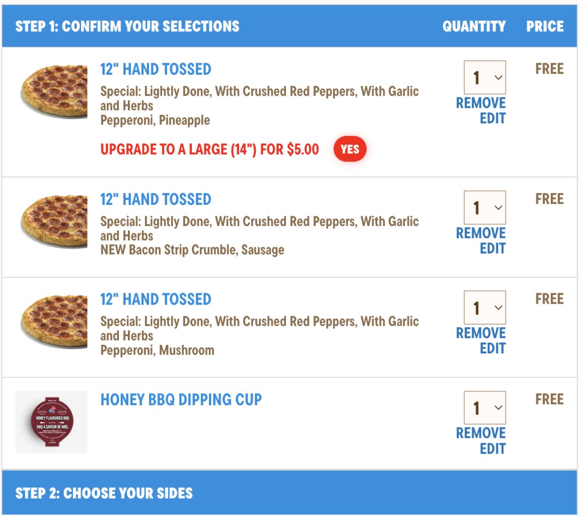 _Jengy's tweet photo. my points expire tomorrow so dominos is leaving me no choice https://t.co/Uz7dLr6v4A