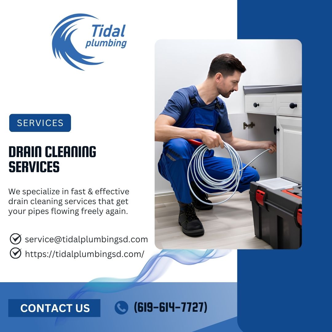 tidalsd's tweet photo. Tidal Plumbing provides rapid drain cleaning services to eliminate stubborn buildup and unexpected blockages. 

Call us at (619-614-7727) or visit https://t.co/ehnrGC5MHD.

#tidalplumbing #plumbingexperts #sandiegoplumbers #plumbingservices #homeremodel https://t.co/bCYRGkgygs