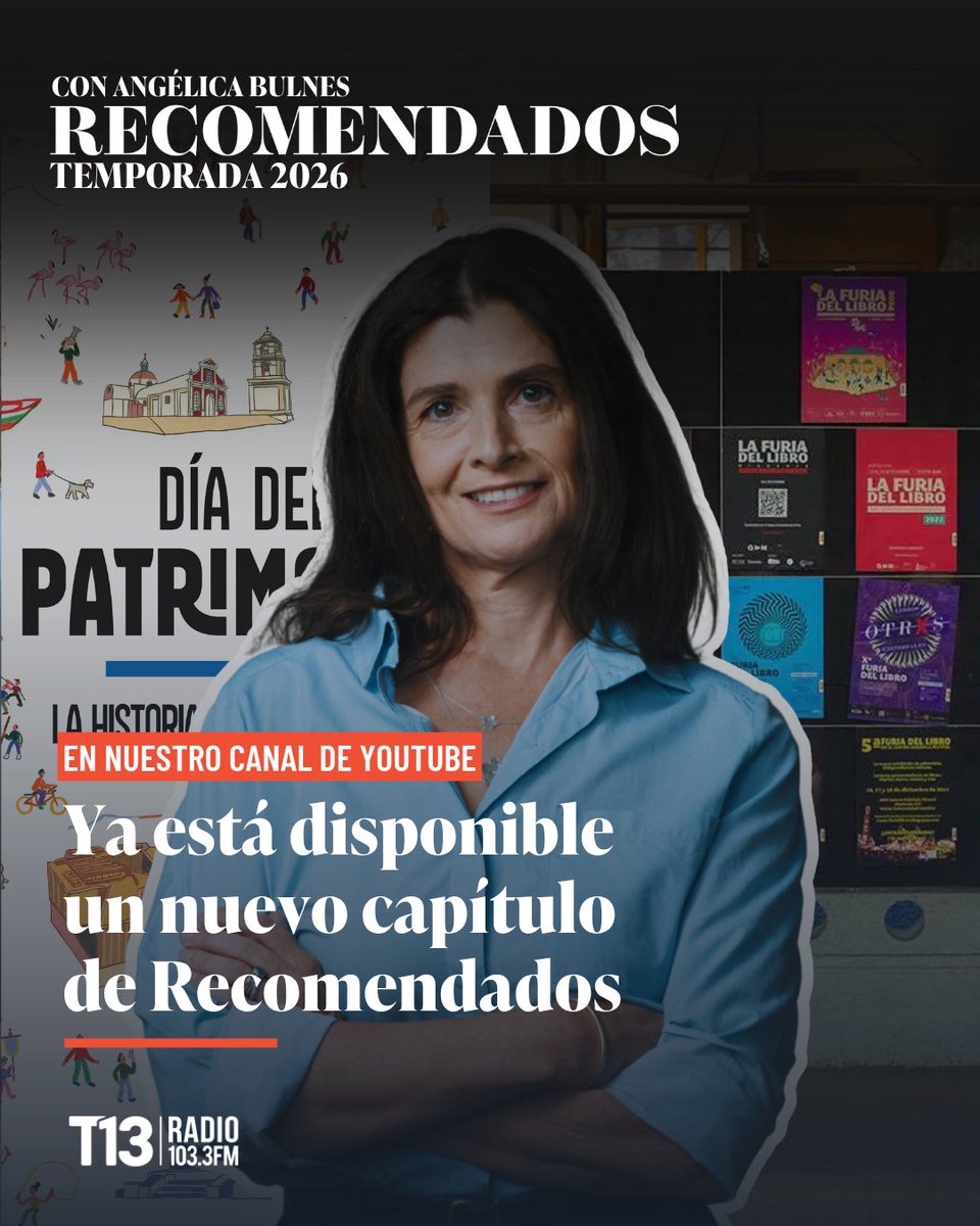 Tele13_Radio's tweet photo. 🖼️📚 Desde el Día del Patrimonio hasta la Furia del Libro. Todo junto a Angélica Bulnes en la nueva edición de #Recomendados, ya disponible en nuestro canal de YouTube. https://t.co/cVZy97I3Ak

#InformaciónEsencial en https://t.co/VDILRvMeD6 https://t.co/V0409Rnp1j