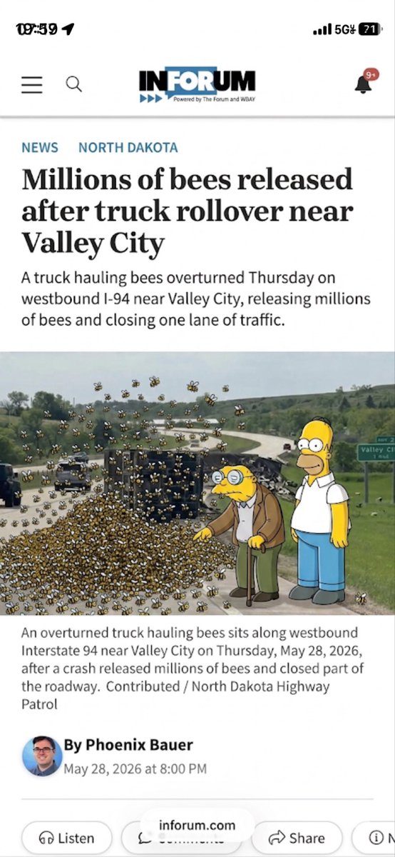5ForwardSystem's tweet photo. In North Dakota, first you get the bees, than you get the power, then you get the women. https://t.co/NL4aBGbYDZ