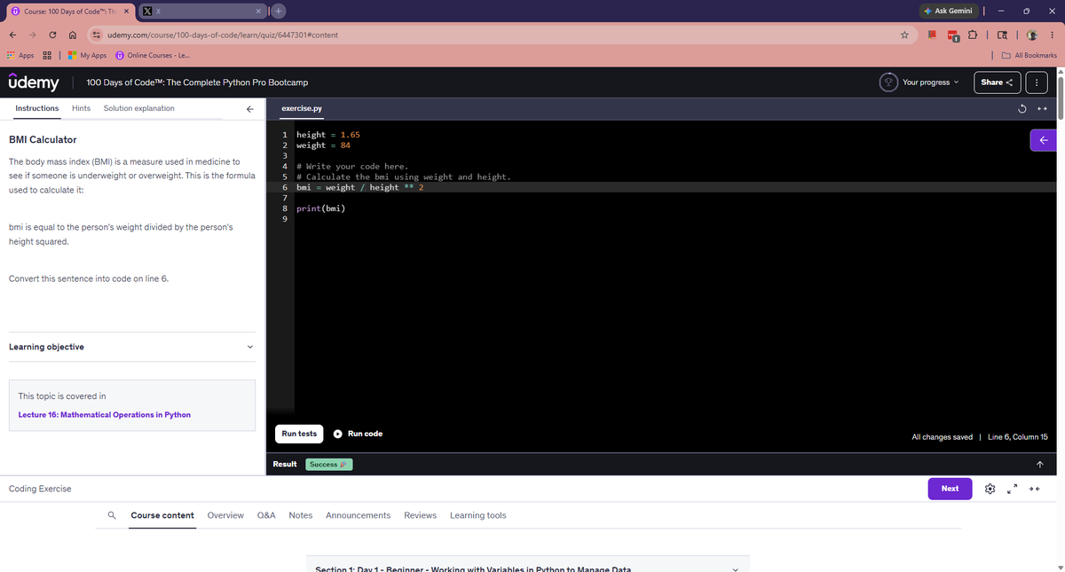 FutureBuzzX's tweet photo. Finished my Day 2 Excercise 4 - BMI Calculator from #100DaysOfCode https://t.co/YVTAoxNadP