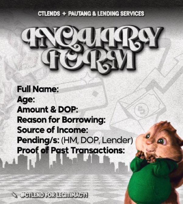 ctlends's tweet photo. lending, pautang &amp; loan service open: 05.30.2026 | not open for minors 

happy weekends, answering pautang inquiries!! 

1 month max prio old clientss

no reply = no slots

 ₱2k max for new client ; 14 days dop 

lending emergency loan credit borrow pautang long dop low rates https://t.co/HLOsbuPk5J