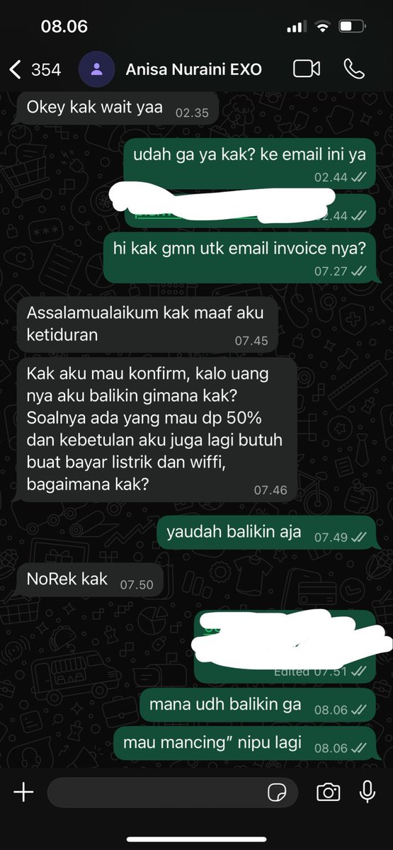 Gasukayam's tweet photo. [ALERT SCAM WTS TIKET KONSER EXO EXHORIZON]

dia jual day 1 cat 4 trs minta dp 10% dulu, tp pas udh di tf malah blg mau return payment krn ada org lain yg rela dp 50% (maksudnya biar kita dipaksa fight back dgn kirim lbh banyak)

anisa nuraini

901162995145
Seabank
Anisa Nuraini https://t.co/rAJ2oehye1
