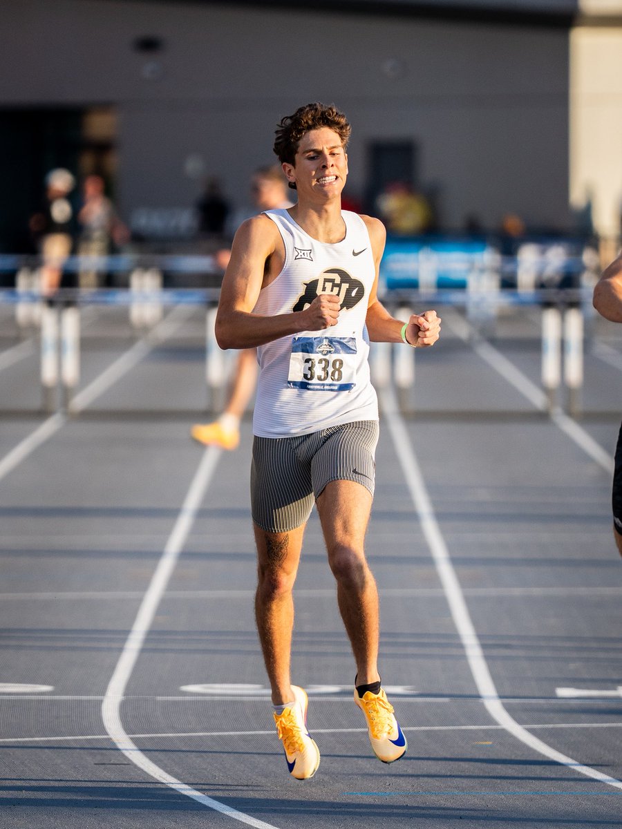CUBuffsTrack's tweet photo. DANIMAL!!!!! 🦬

With a 400m hurdle time of 50.10, Danny is off to the NCAA Outdoor Championships!!!! He placed third in his heat to secure the automatic qualification. https://t.co/bz31Bvv8WR
