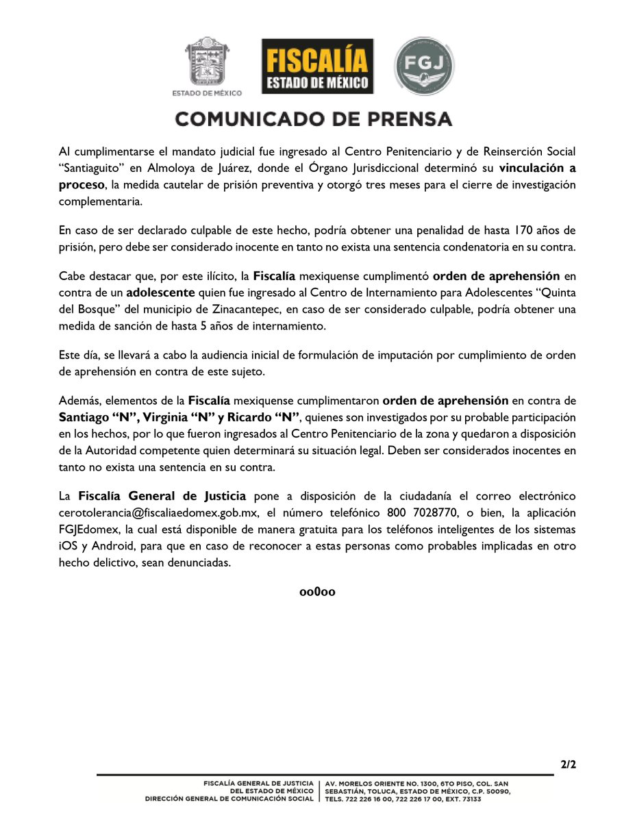 Fiscalía Edoméx tweet media