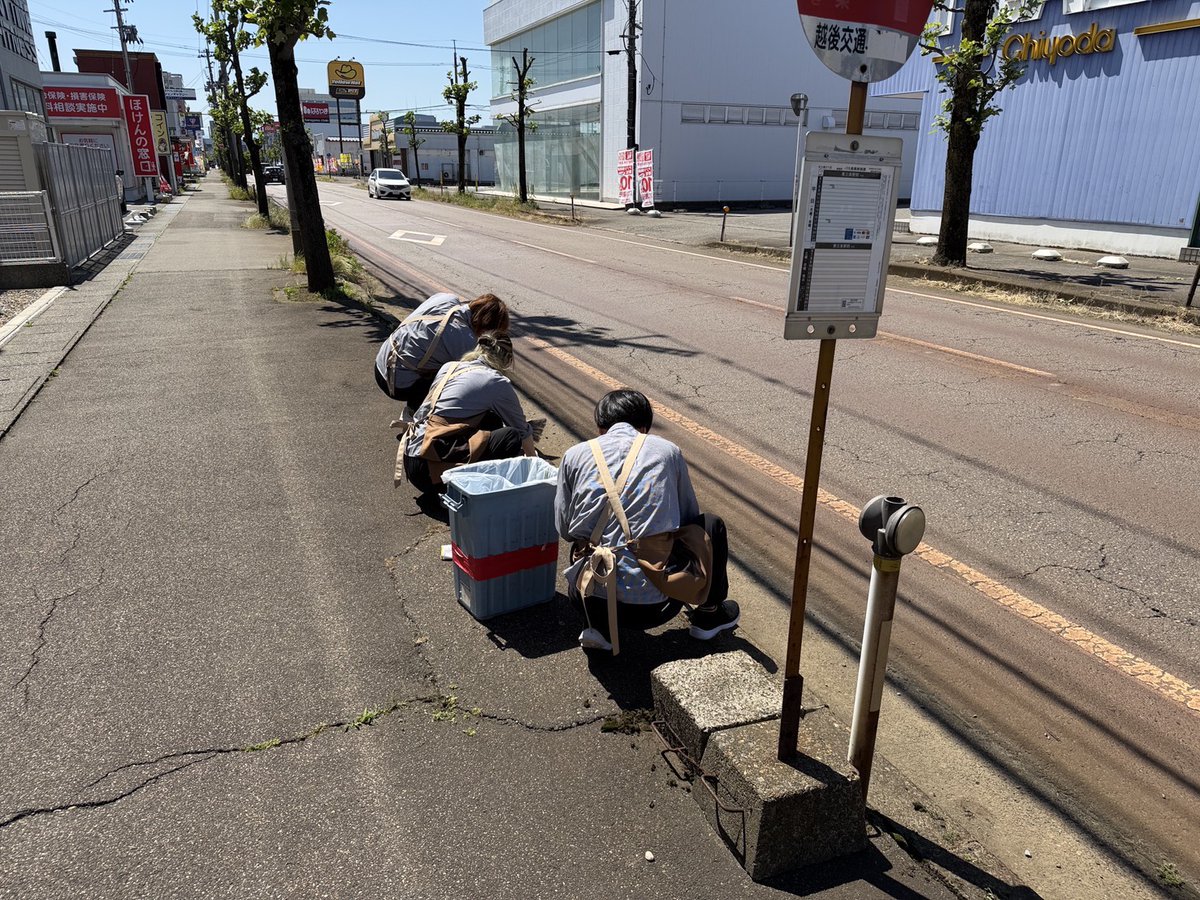 offtsubame's tweet photo. 今日は5月は30日
#ごみゼロの日
店舗近くのバス停の草取りを行いました。

#オフハウス
#ハードオフ
#燕三条
#ハードオフごみゼロの日地域貢献 https://t.co/UUlGExxXsC