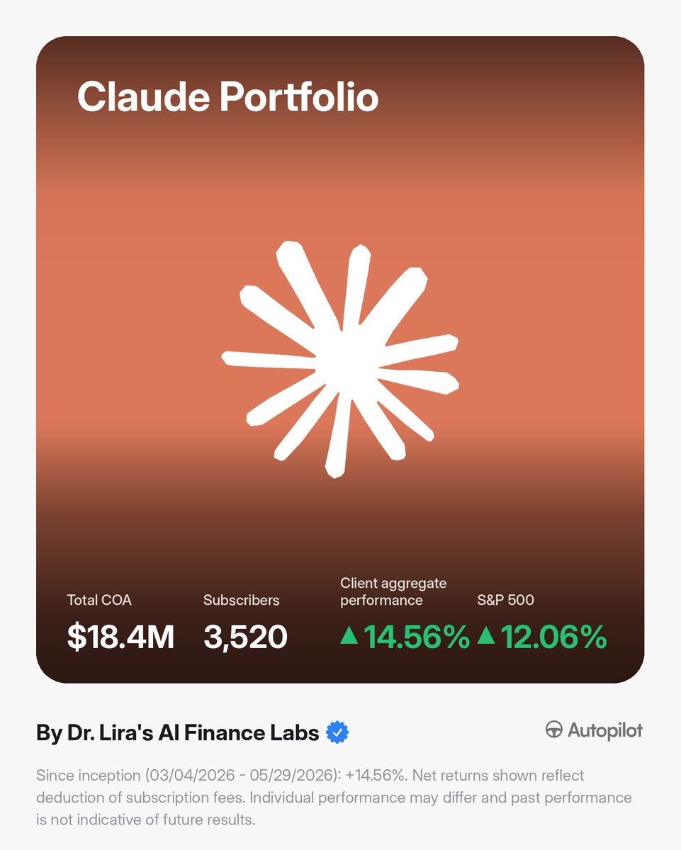 The Claude Portfolio tweet media