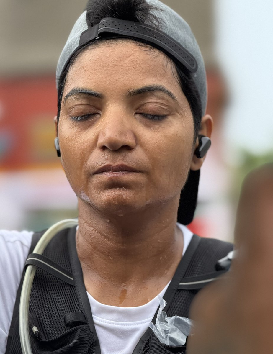 sufirunner's tweet photo. The humidity is brutal here in AP. 

Day 19 is in progress. Plan is for another 60+ km day. 

#RunacrossIndia #KanyakumariToKarakoram #WorldrecordAttempt https://t.co/Iin7Q1KlTj